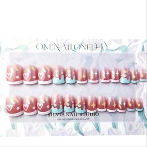 Sprinkle press on nails 24-piece nail art (short)